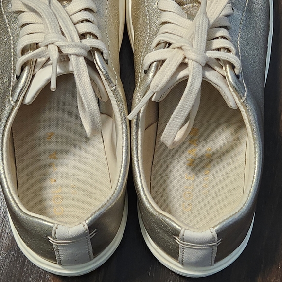 Cole Haan Grand Crosscourt Womens 5.5B Gold Lace Up Casual Sneakers - Picture 7 of 14